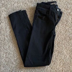 American Eagle black stretch skinny jeans